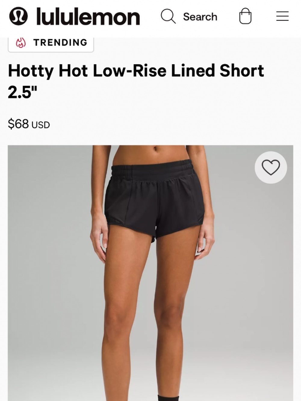 Lululemon hotty hot shorts